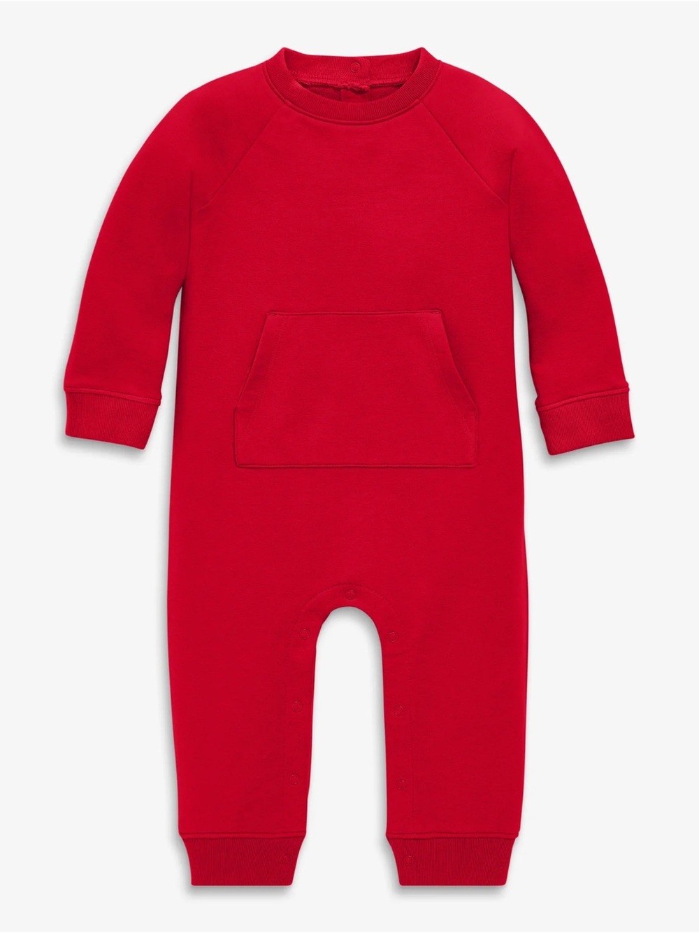 Primary Baby Sweatshirt Romper, Cherry Red, 18-24 months - Picture 1 of 5